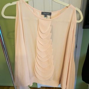 Cream chiffon shirt size large